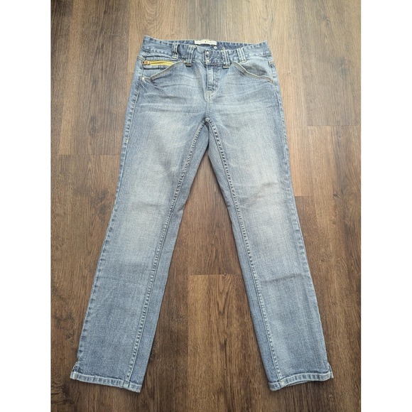 Tommy Hilfiger Denim - VTG Tommy Hilfiger Jeans Womens 10 Blue Light Wash Straight Zip Pocket Denim Y2K